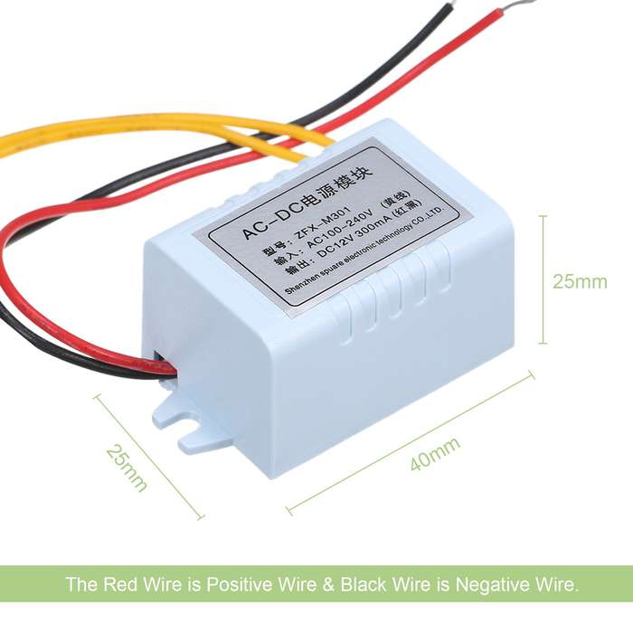 A C-D C100-240V D C12V 300mA Switch Electronic Module with Overvoltage/ Overcurrent/ Short Cir