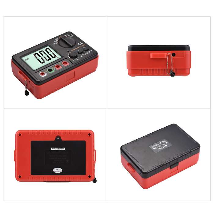 Digital Insulation Resistance Tester with LCD Backlight Display DC 250V/ 500V/ 1000V AC 750V