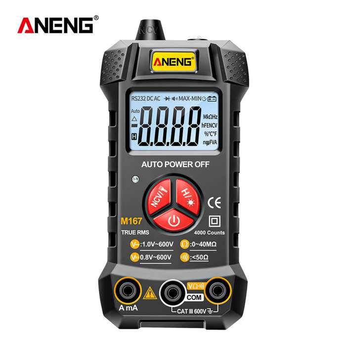 ANENG M167 Smart Digital Multimeter Auto Recognition 4000 Counts Voltmeter Ammeter Electric Test Pen