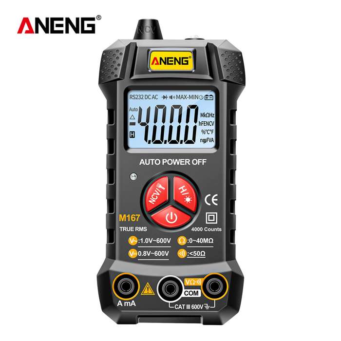 ANENG M167 Smart Digital Multimeter Auto Recognition 4000 Counts Voltmeter Ammeter Electric Test Pen