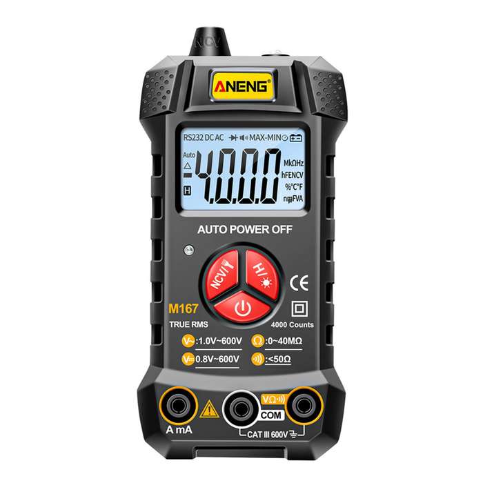ANENG M167 Smart Digital Multimeter Auto Recognition 4000 Counts Voltmeter Ammeter Electric Test Pen