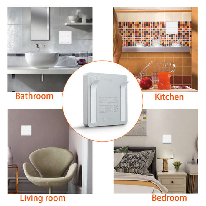 4-Gang Zigbee Scene Switch Remote Control 2.4GHz Smart Home Switch with 12 Scenes BT Switch Hu