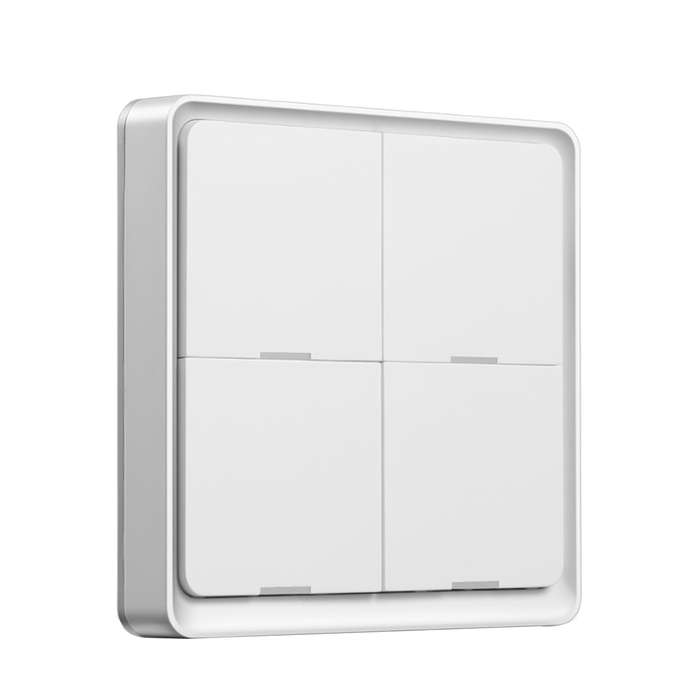 4-Gang Zigbee Scene Switch Remote Control 2.4GHz Smart Home Switch with 12 Scenes BT Switch Hu