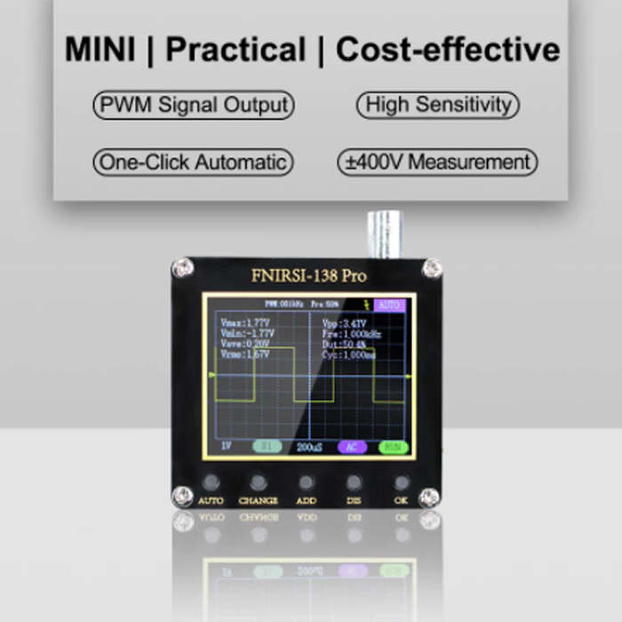 FNIRSI 138pro Handheld Portable Oscilloscope 2.4 Inch Display Multi-function Digital Oscillosc