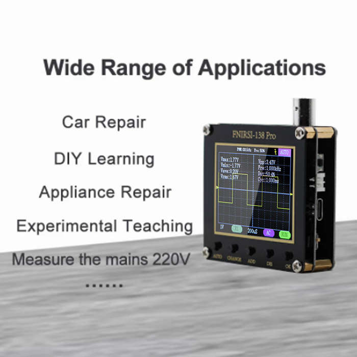 FNIRSI 138pro Handheld Portable Oscilloscope 2.4 Inch Display Multi-function Digital Oscillosc