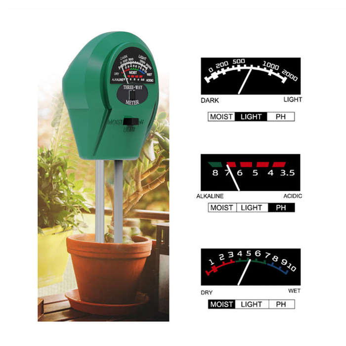 Pointer Soil Tester 3 in 1 Light/ PH/ Moisture Testing Multifunction Soil Test Probe Portable