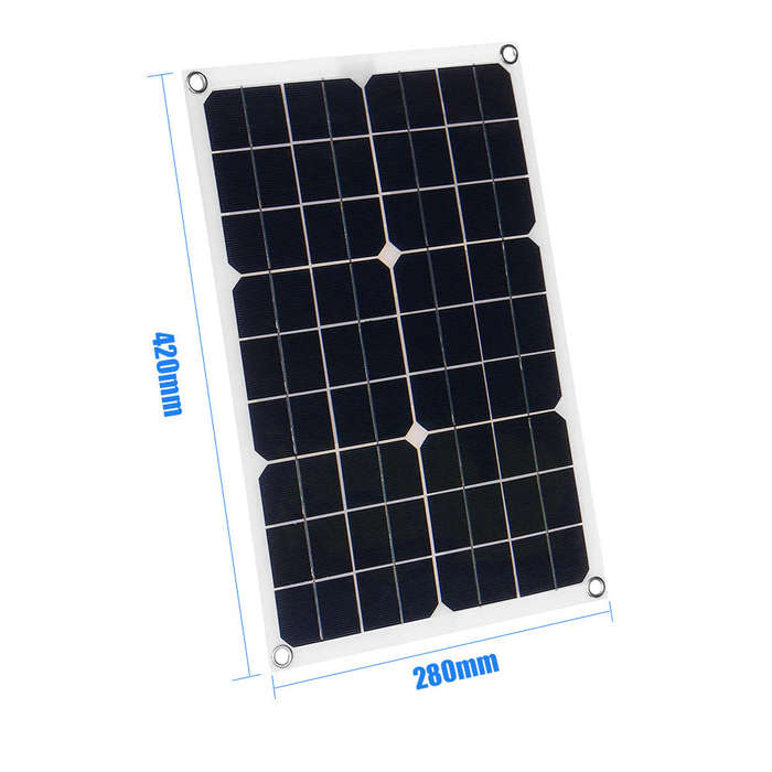 18W Dual USB Flexible Solar Panel Kit Dual USB Monocrystalline Solar Panel