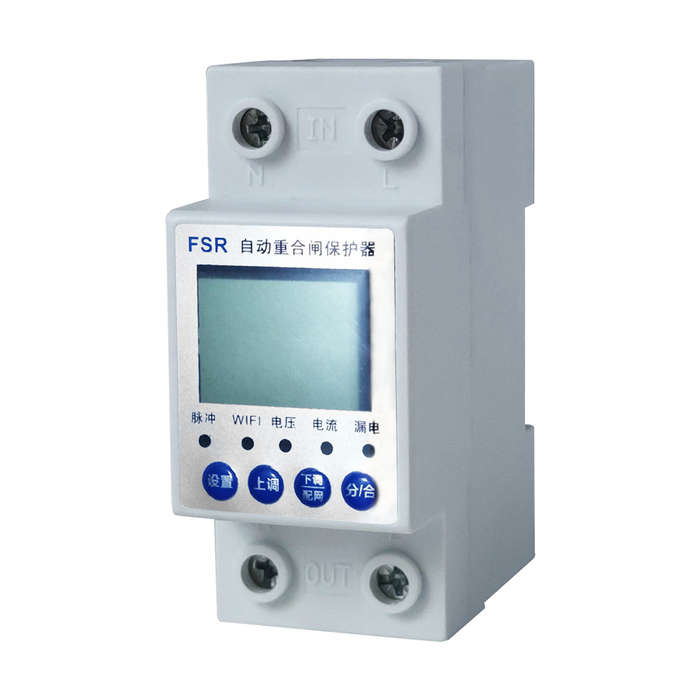 Automatic Reclosing Leakage Protector Power Adjustable Electric Source Protecting Device LCD D