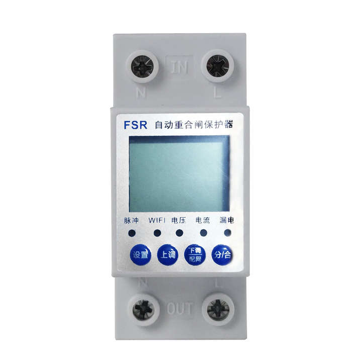 Automatic Reclosing Leakage Protector Power Adjustable Electric Source Protecting Device LCD D