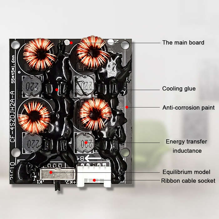 2A BMS Active Balancer Lithium Battery Energy Transfer Balance Module 3.7V 3.2V Battery Packs