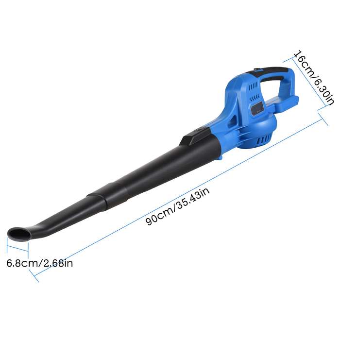 20V Cordless Electric Leaf Blower 2-Speed Control 60MPH/ 130MPH Portable Handheld Power Leaf Blower