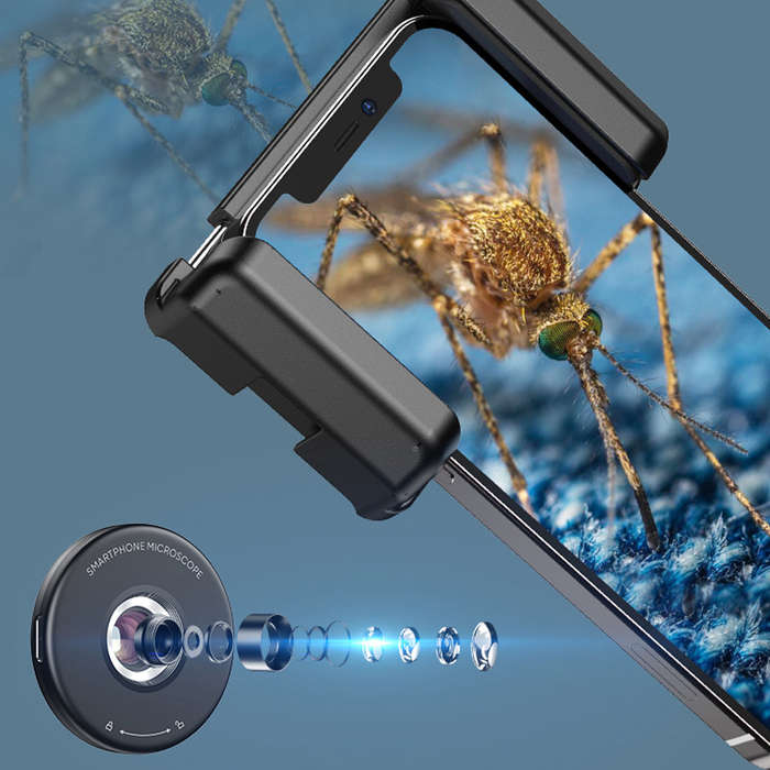 Portable Microscope Universal Mobilephone Microscope with 6 LED Lights No Need APP with CPL Multifun