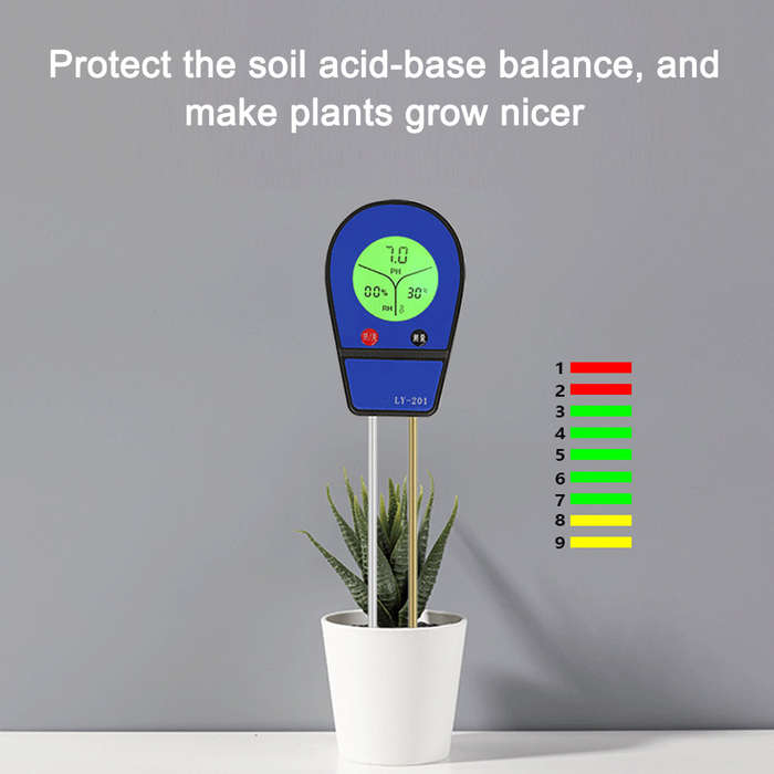 3 in 1 LCD Digital Display Soil PH Tester Soil Moisture/Temp/PH Testers Garden Planting Soil D