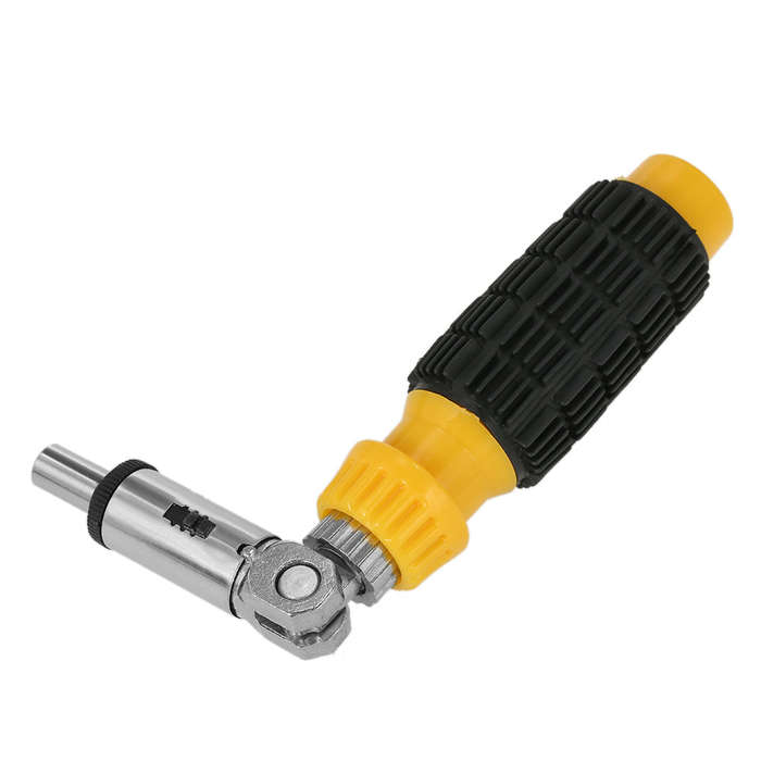 Quick-change Ratcheting Screwdriver 1/4 Inch Magnetic Ratchet Screwdriver 5 Positions Bits Holder St