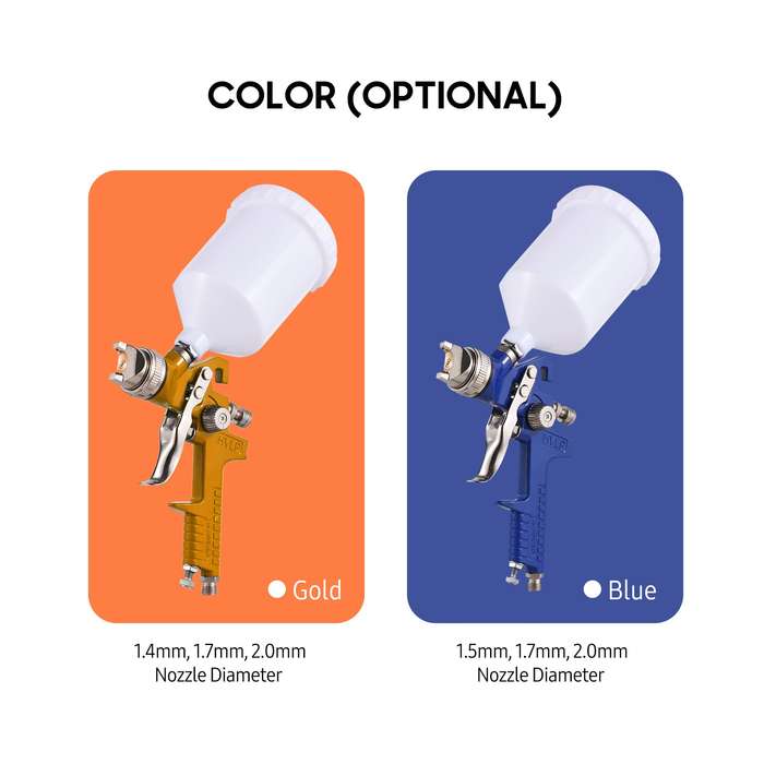 Geevorks HVLP Spray Gun Painting Gun Sprayer Spray-machine Gravity-Feed Airbrush Paint Spray