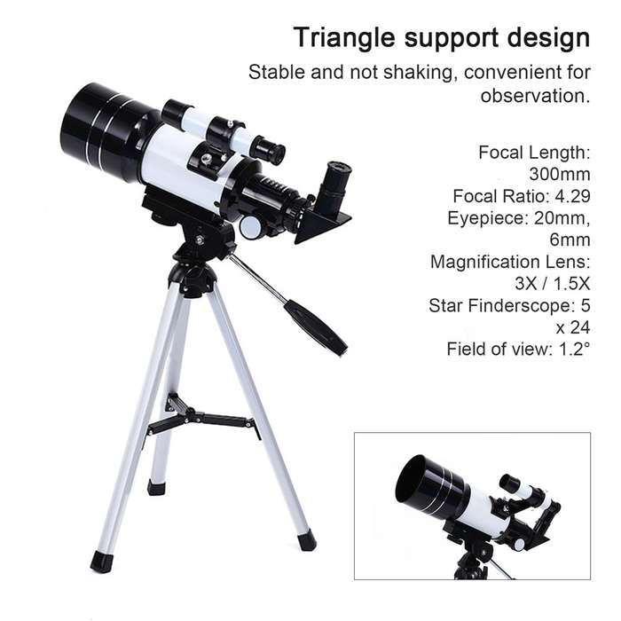 Outdoor Telescope High Clear Astronomical Refracting Telescope Professional Stargazing Telescope Com