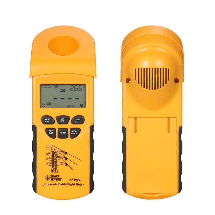 SMART SENSOR Professional Digital LCD Ultrasonic Cable Height Meter Handheld Height Cable Test