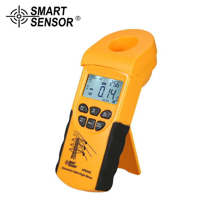 SMART SENSOR Professional Digital LCD Ultrasonic Cable Height Meter Handheld Height Cable Test
