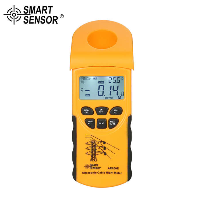 SMART SENSOR Professional Digital LCD Ultrasonic Cable Height Meter Handheld Height Cable Test