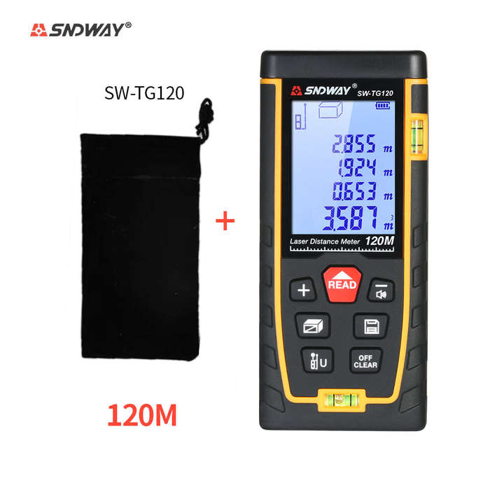 SNDWAY Handheld Digital Laser Distance Meter Portable Mini Range Finder High-precision Rangefi