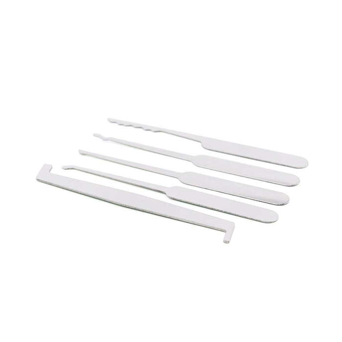 5Pcs Locksmith Padlock Stainless Steel Lock Picks Set Home Lock Fixing Skill Training