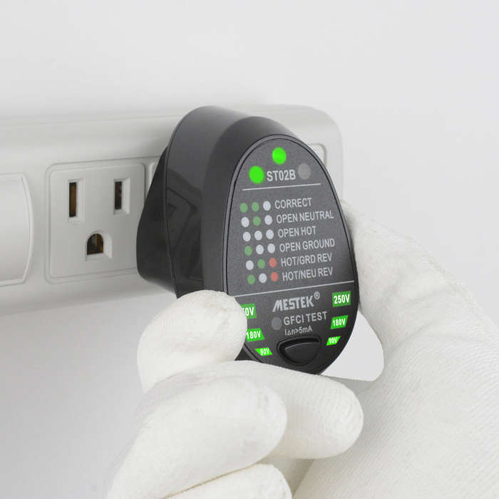 MESTEK Advanced RCD Electric Socket Tester Automatic Neutral Live Earth Wire Testing Circuit P