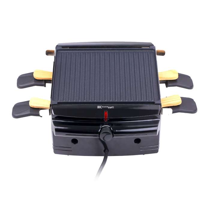 Electric Smokeless BBQ Grill Mini Reversible Griddle Barbecue Multifunctional Grill with 4 Baking Pa