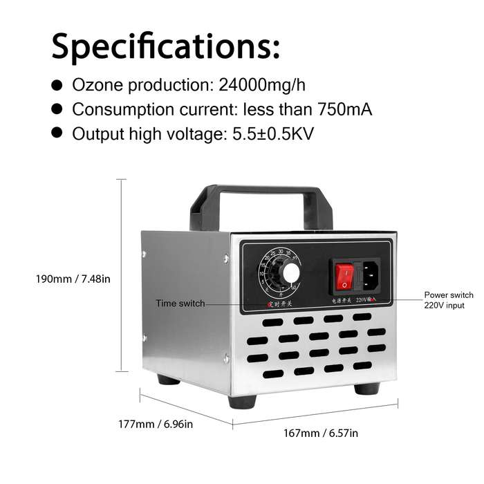 Ozone-Generator Ozonizador Ozonizer Household Air Cleaner Odor Eliminator Sterilizer Portable Air Pu