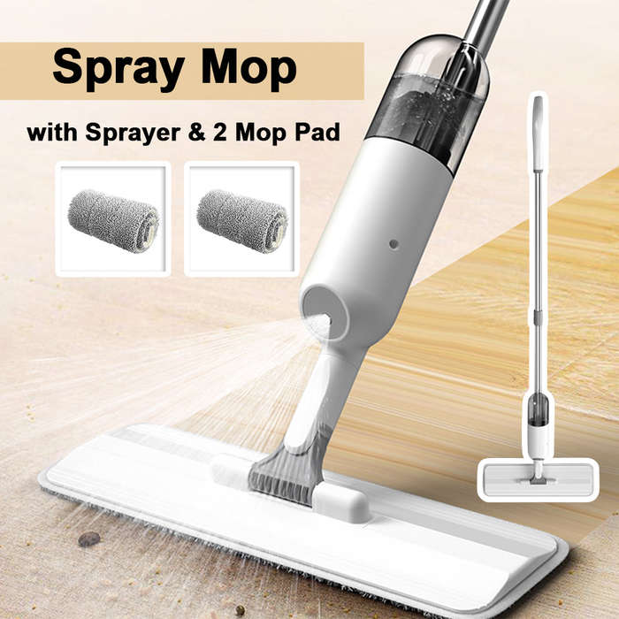 Spray Mop for Floor Cleaning Water Spray Flat Mop Household Tile Floor Mop  with Sprayer 2 Mop Pads