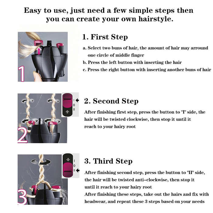 Electronic Quick Twist Hair Braiding Tool USB Powered Automatic Hair Braider Machine Braid Maker DIY