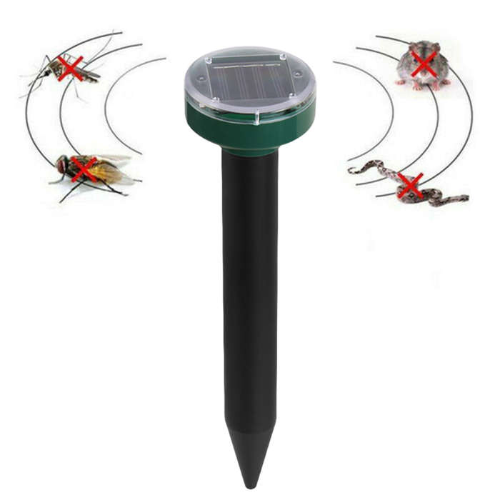Solar Mole Repellent, Groundhog Repeller Ultrasonic & Solar Powered Animal Repellent for Lawn Garden