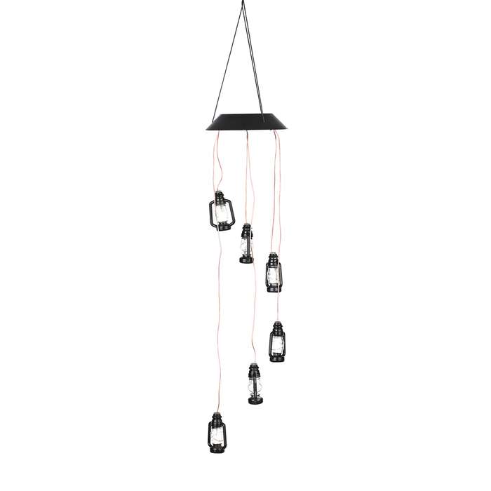 Solar Wind Chimes Lantern Color Changing Mobile Light LED Wind Chimes Waterproof Hanging Lights for