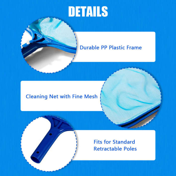 Pool Cleaning Net with Fine Mesh Pool Leaf Rake Swimming Pool Cleaner Net Professional Cleaning Tool