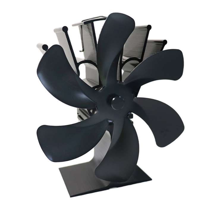 Start Silent Heat Powered Wood Stove Fan 6 Blad-es for Gas/Pellet/Wood/Log Burning Stove