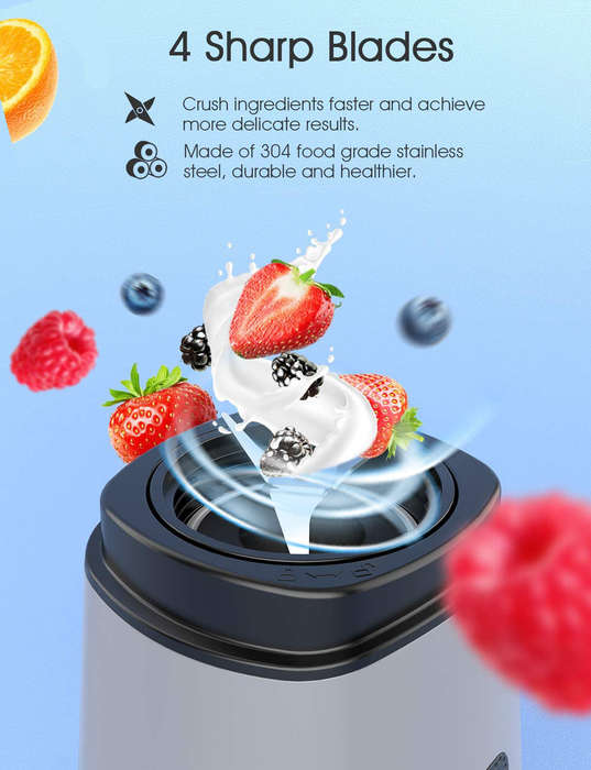 Juicer Blender Portable Mini 400W High Power 600ml Juice Cup Mixer Make Milkshakes and Smoothies