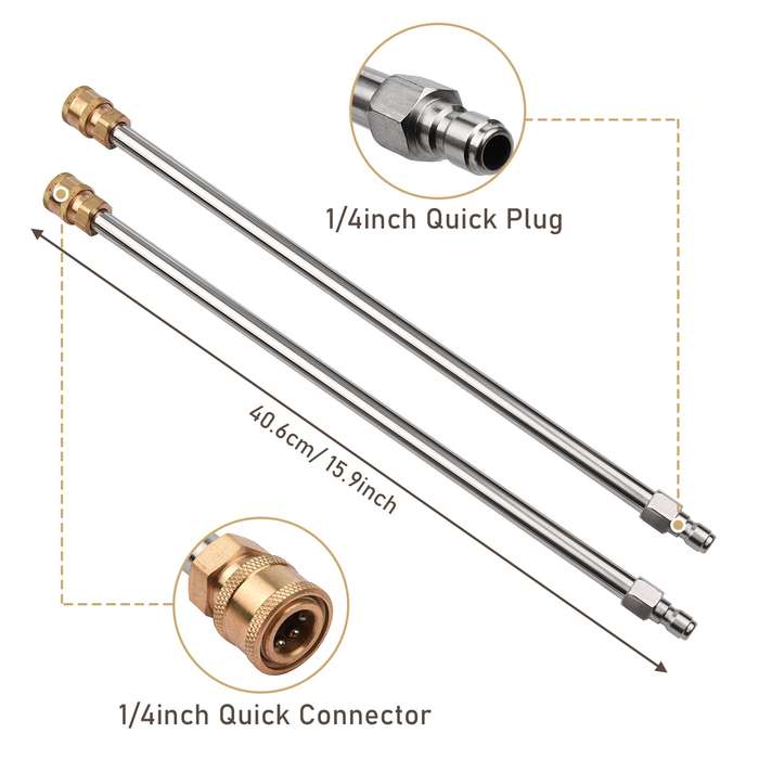 42cm/ 16.5inch Pressure Washer Surface Cleaner Stainless Steel Housing Power Washer Accessory with 1