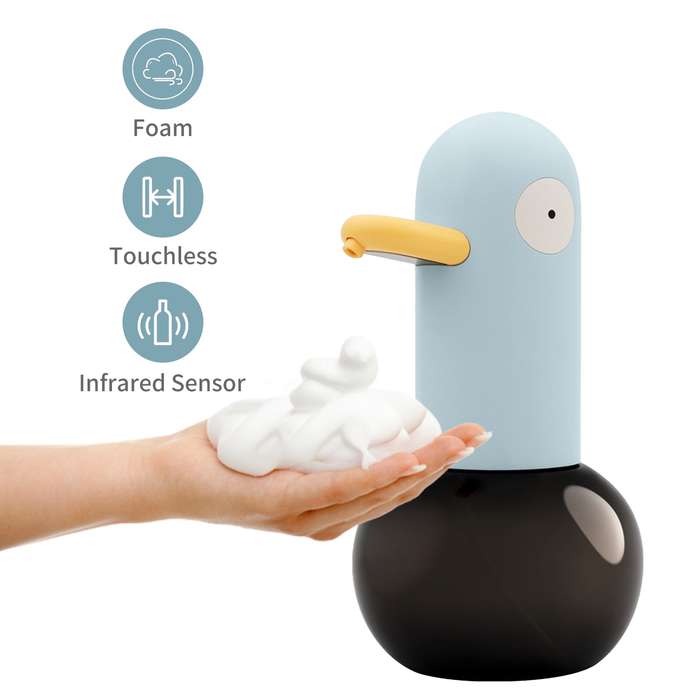 400mL Duck Shaped Automatic Foam Soap Dispenser Touchless Foaming Soap Dispenser USB Rechargeable De