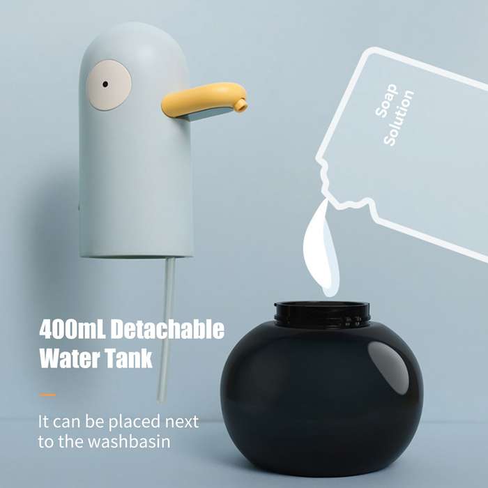 400mL Duck Shaped Automatic Foam Soap Dispenser Touchless Foaming Soap Dispenser USB Rechargeable De