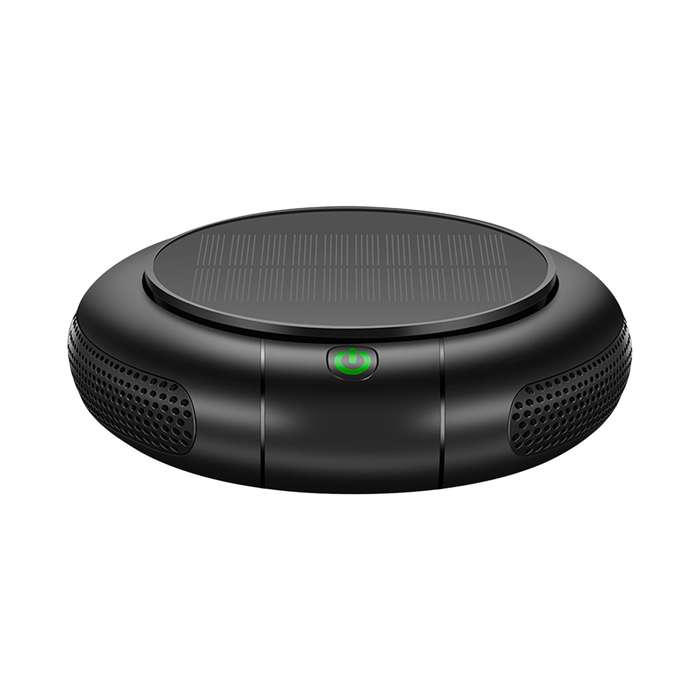 Car Negative ion Air Purifier with Solar Panel 1200mAh Battery  Quiet Air Cleaner for Home Car Offic