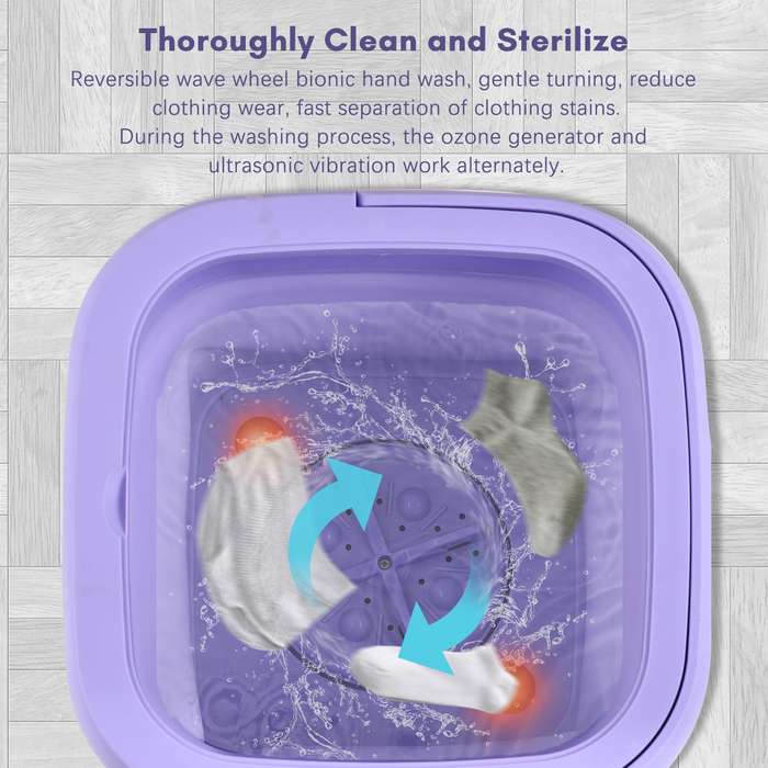 Portable Folding Washing Machine for Clothes Socks Underwear Mini Electric Barrel Laundry Cleaning M