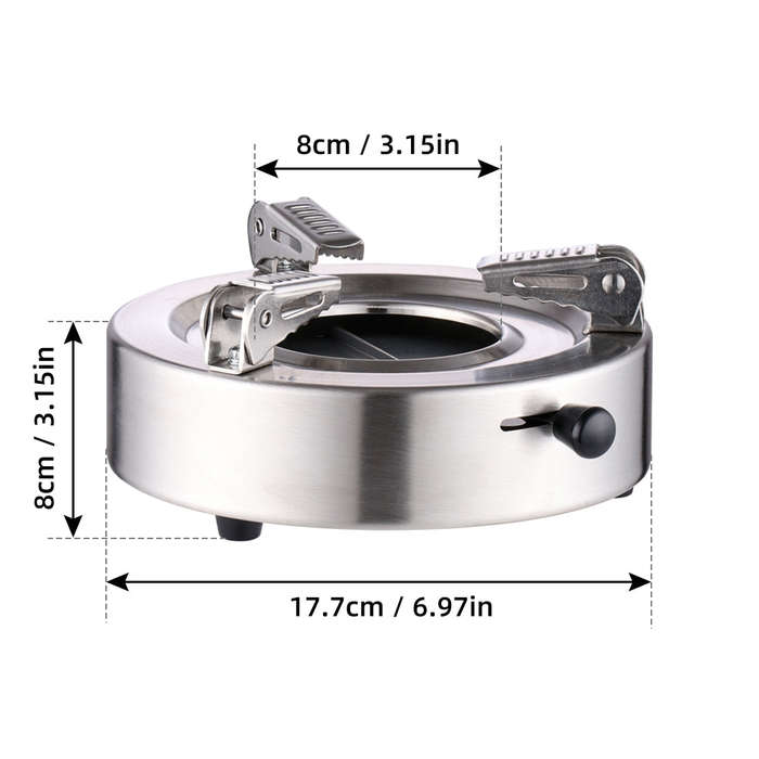 Outdoor Portable Mini Stove Stainless Steel Furnace Adjustable Firepower Lightweight Wind Proof for