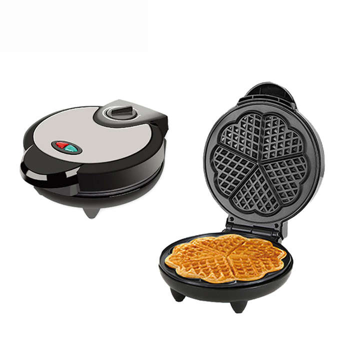 1000W Waffle Maker 5 Heart-Shaped Waffles Electric Waffler Griddle Iron