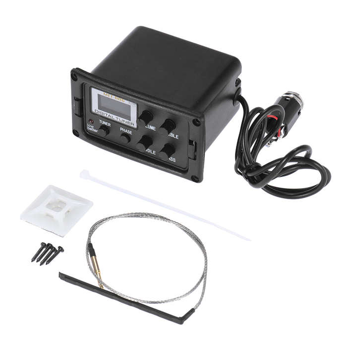 Acoustic Guitar 3-Band EQ Equalizer Tone and Volume Amplifier Preamp Piezo Pickup with Tuner