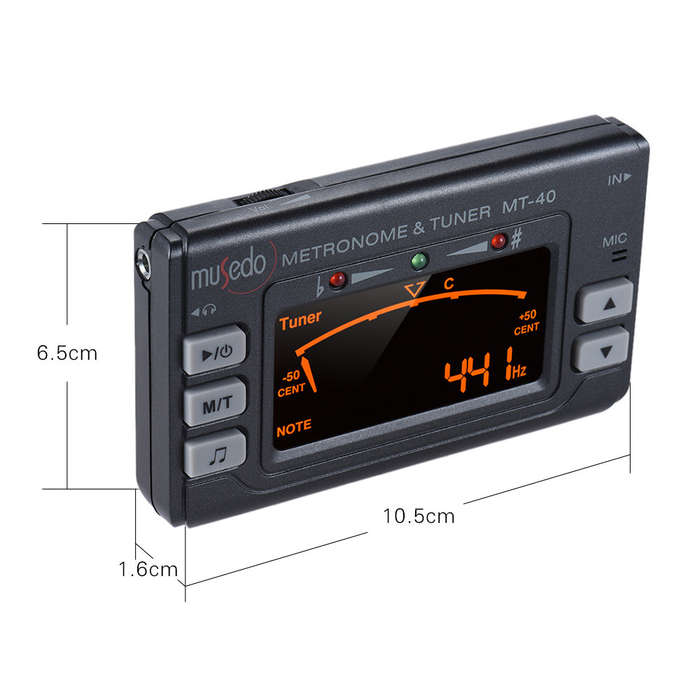 Portable Instrument 3-in-1 Metronome Tuner Tone Generator for Guitar Bass Violin Ukelele Chro