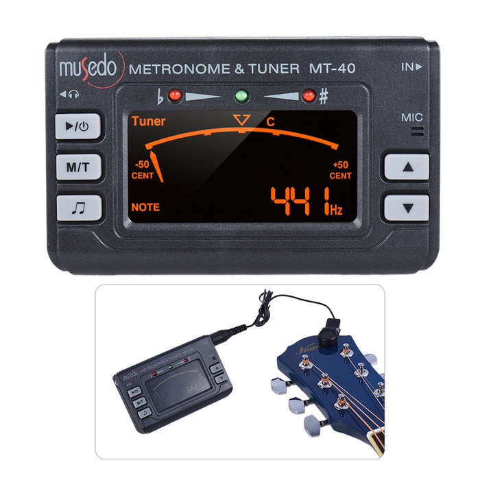 Portable Instrument 3-in-1 Metronome Tuner Tone Generator for Guitar Bass Violin Ukelele Chro