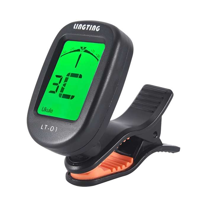 LINGTING LT-01 Mini Clip-On Digital Electronic Tuner 360 Rotatable with 2 Backlight LCD Scre
