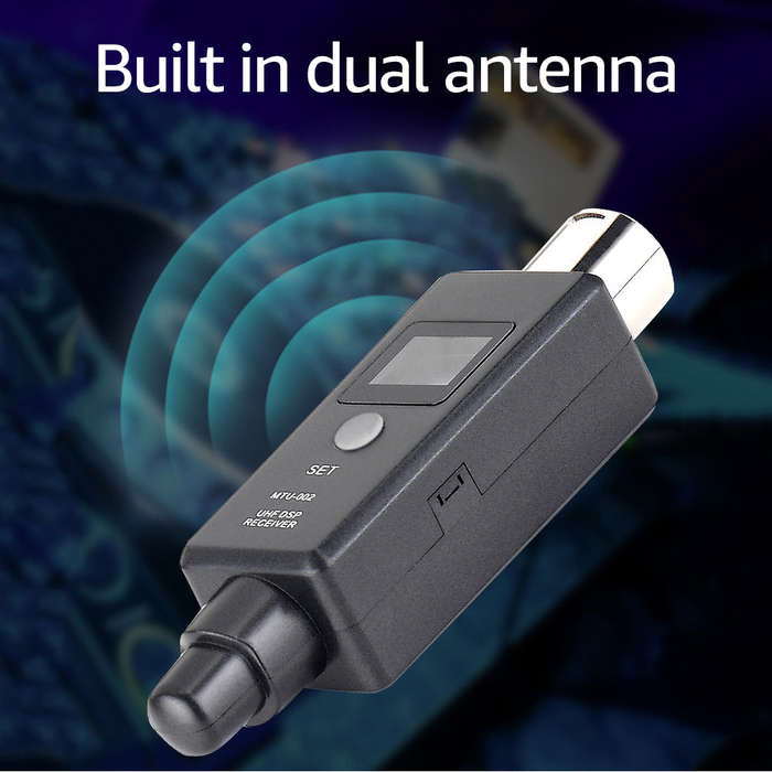 1 Pair Microphone Wireless System Micphone Wireless Transmitter System UHF DSP Transmitter &