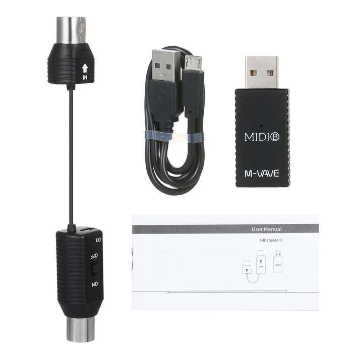 M-VAVE MS1 Mini Wireless Transmission System MIDI System MIDI Wireless Adapter Plug and Play