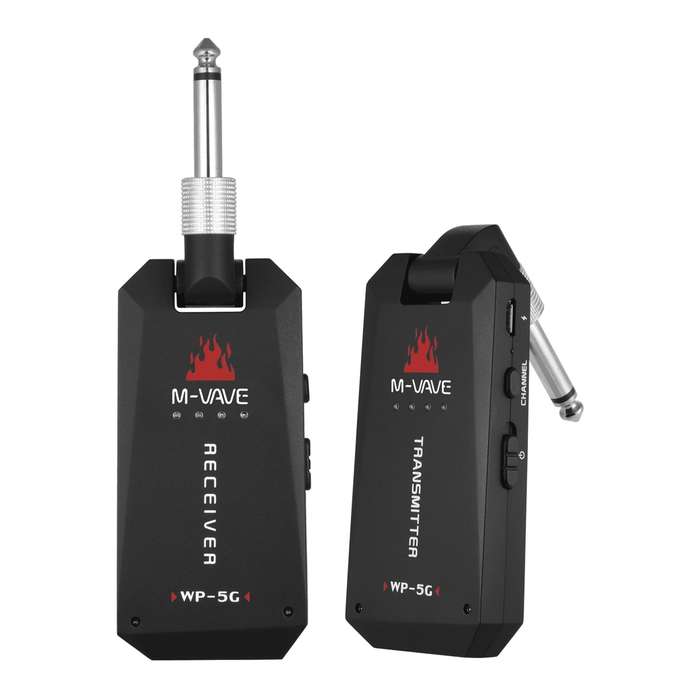 M-VAVE WP-5G Wireless 5.8G Guitar System Rechargeable Audio Transmitter and Receiver ISM Band