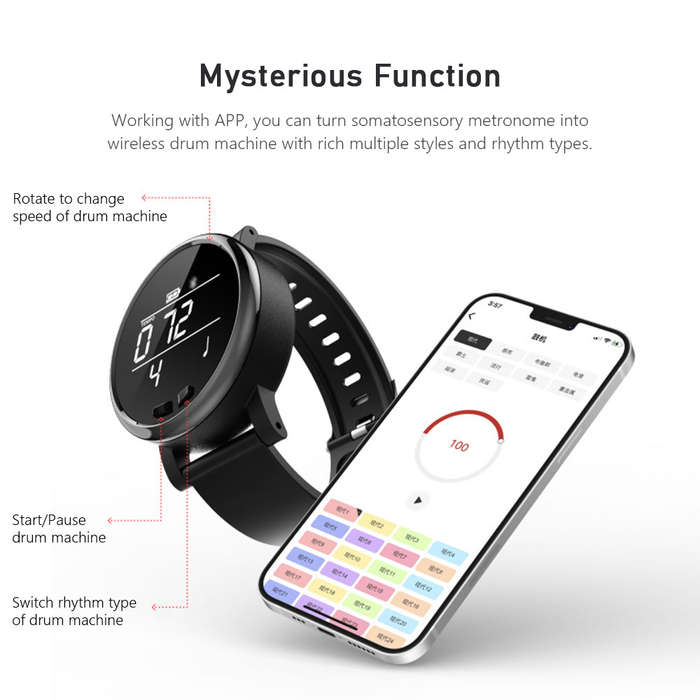 Smart Vibrating Metronome Multifunctional Intelligent Somatosensory Digital Metronome Portabl